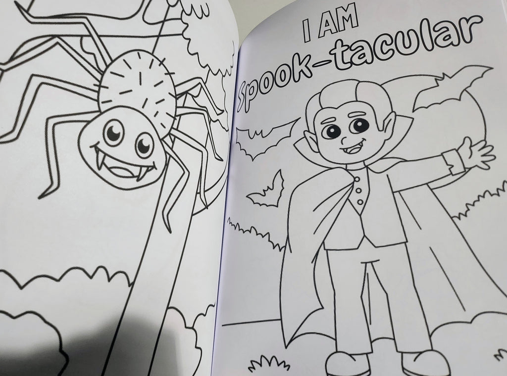 Halloween Affirmations, Activities & Colouring Book