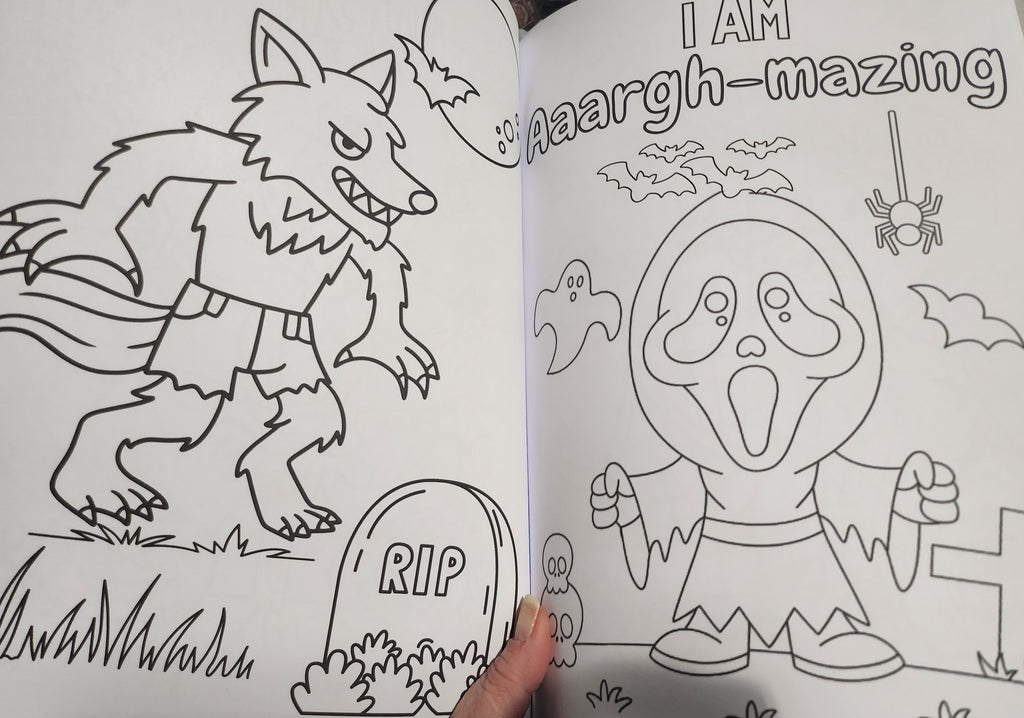 Halloween Affirmations, Activities & Colouring Book
