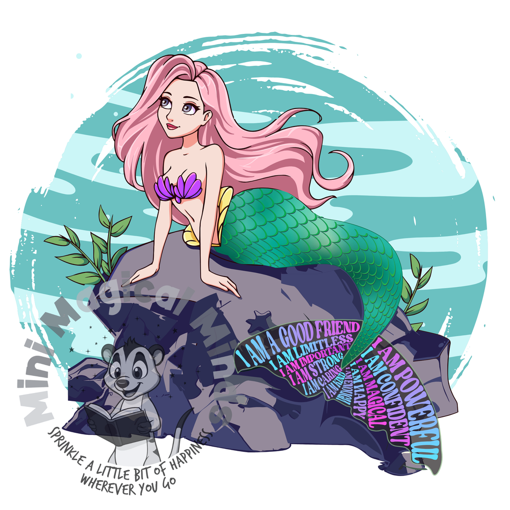 Mermaid Positive Affirmation Image. PDF Files.
