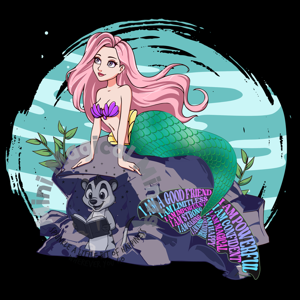 Mermaid Positive Affirmation Image. PDF Files.