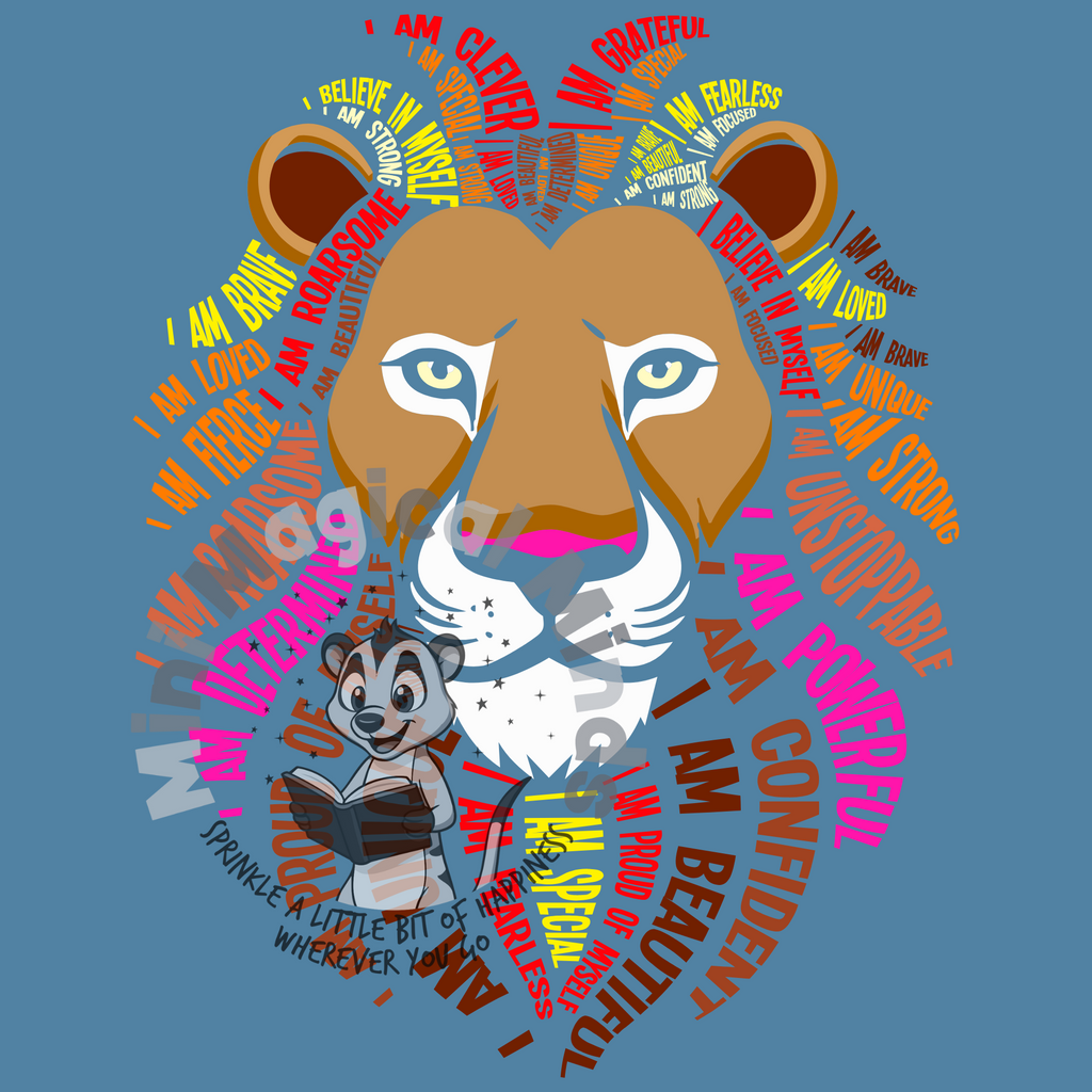 Lion Positive Affirmation Image. PDF Files.