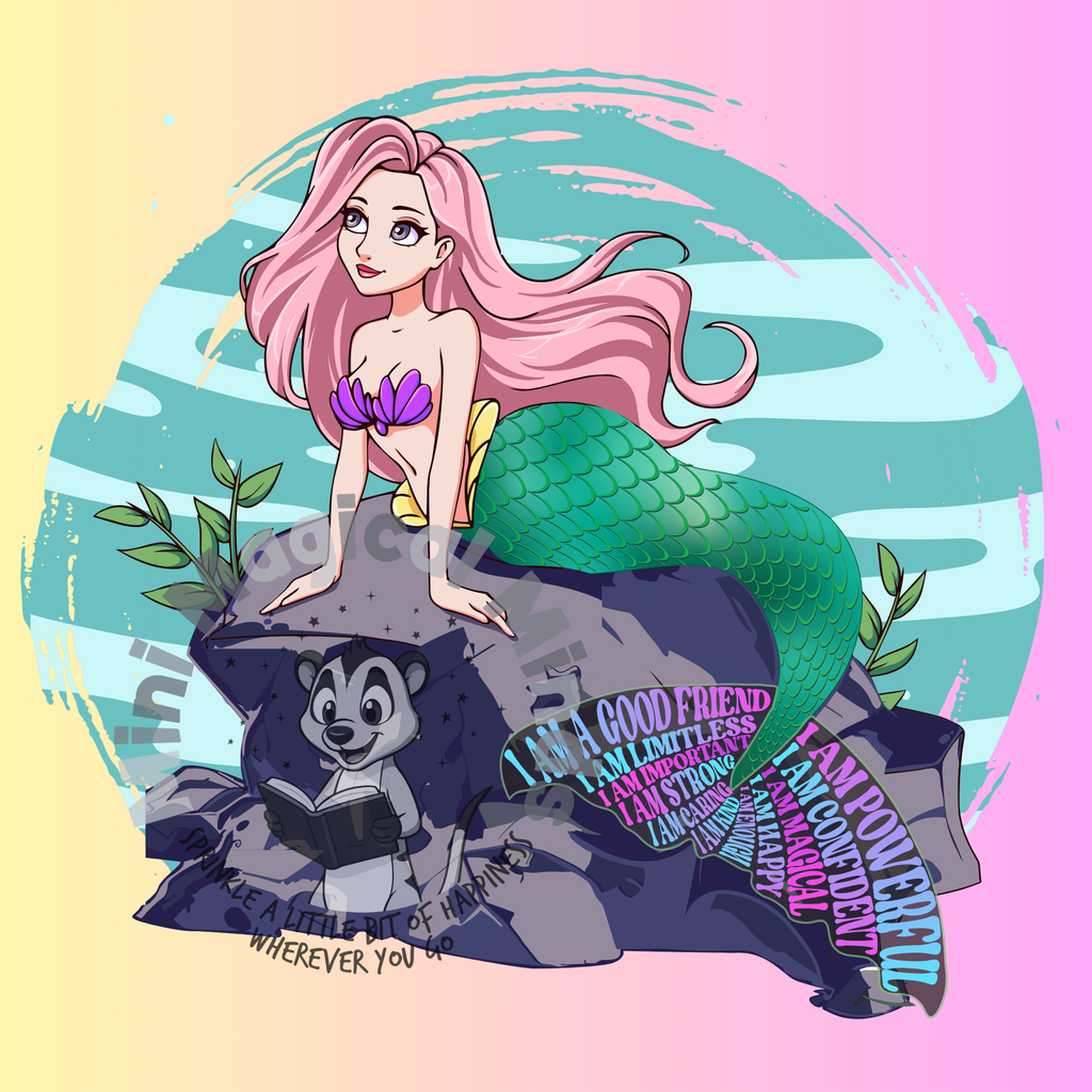 Mermaid Positive Affirmation Image. PDF Files.