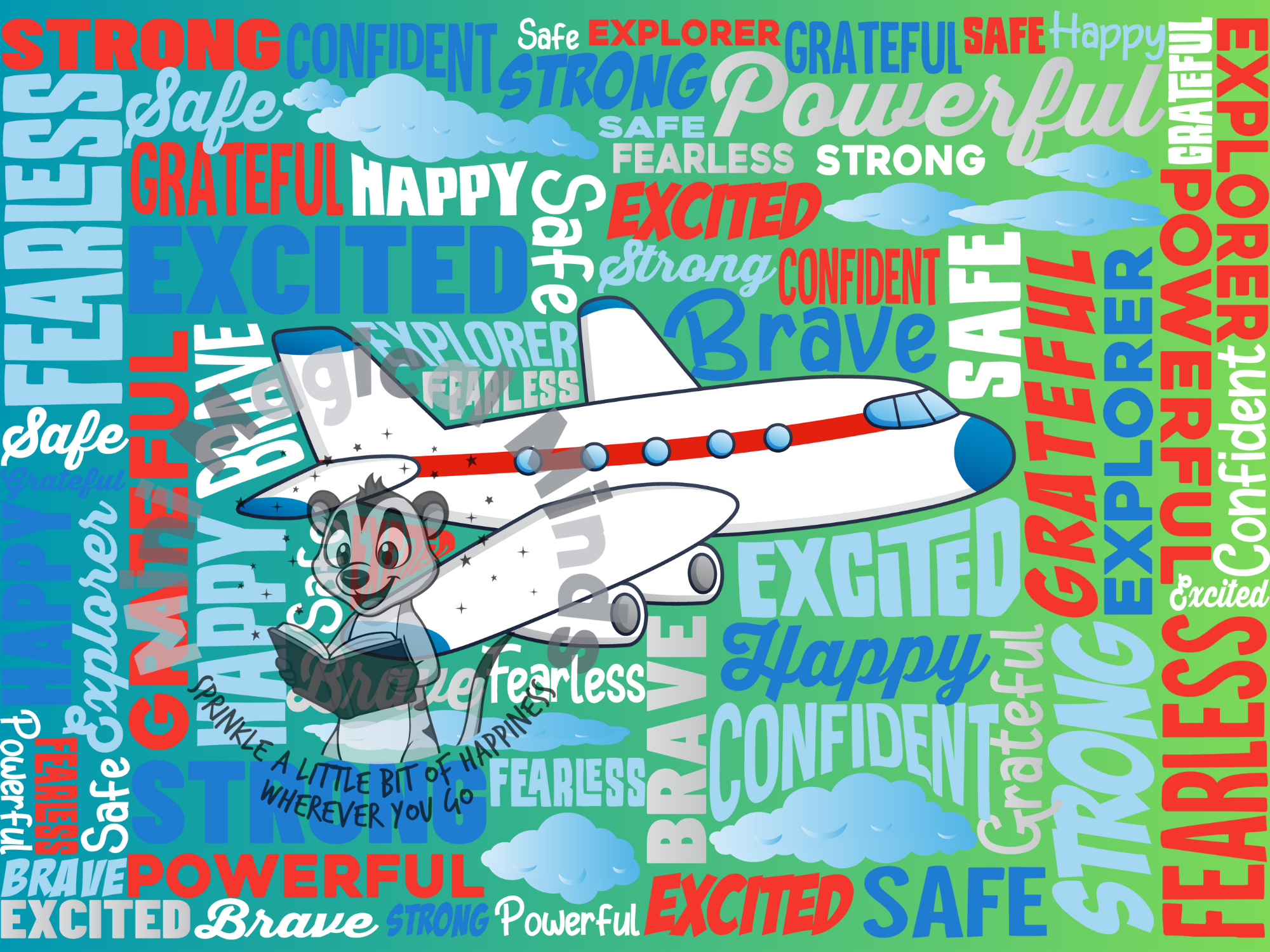 Aeroplane Positive Affirmation Print . PDF File