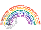 Rainbow Positive Affirmations Image. PDF Files.