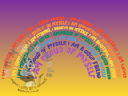 Rainbow Positive Affirmations Image. PDF Files.