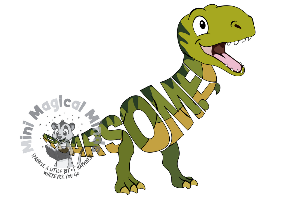 Dinosaur `Roarsome` Positive Affirmation Image. PDF File.