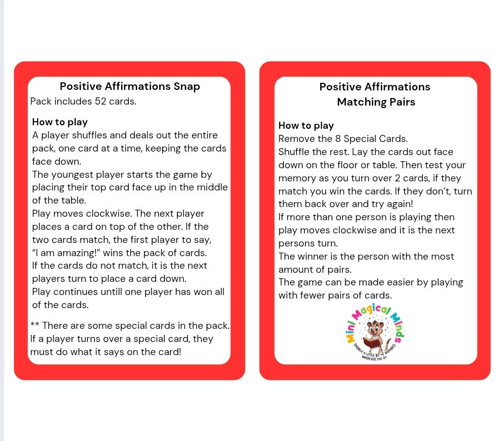 SNAP. Card Game with affirmations.