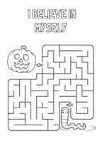 Halloween Affirmations, Activities & Colouring Book