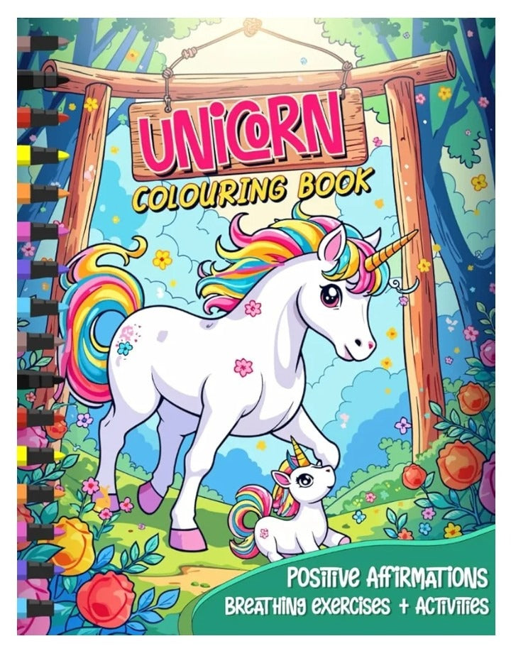 Unicorn Positive Affirmations Colouring Book 🦄