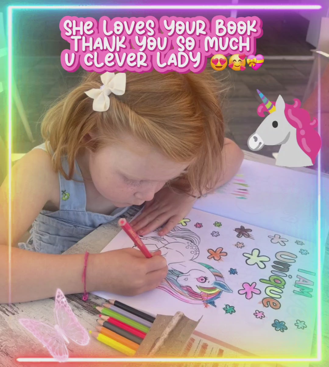 Unicorn Positive Affirmations Colouring Book 🦄