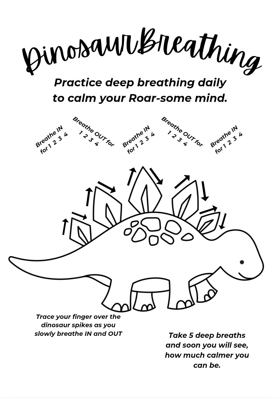 Dinosaur Positive Affirmations Colouring Book 🦖