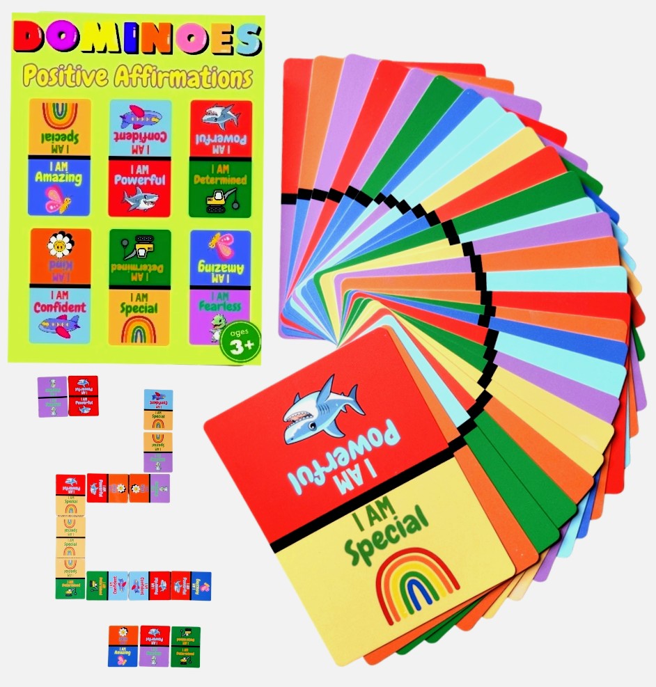 DOMINOES. Card Game with Affirmations.