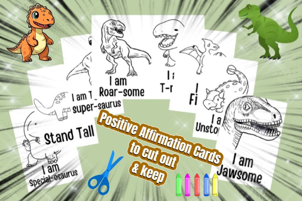 Dinosaur Positive Affirmations Colouring Book 🦖