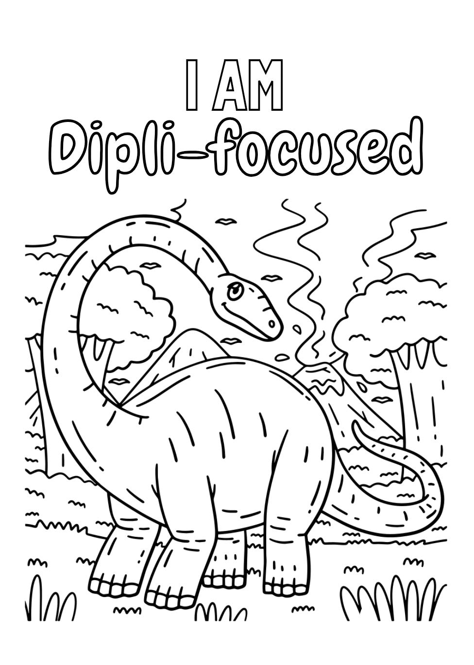 Dinosaur Positive Affirmations Colouring Book 🦖